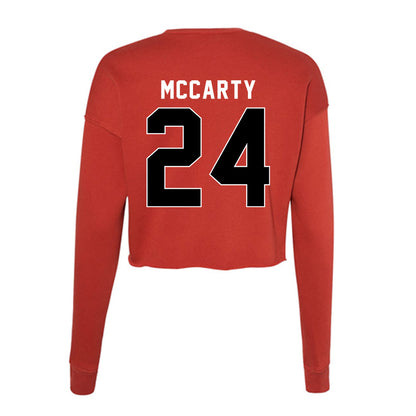 Houston - NCAA Men's Basketball : Chase McCarty - Women's Cropped Crew Fleece-1