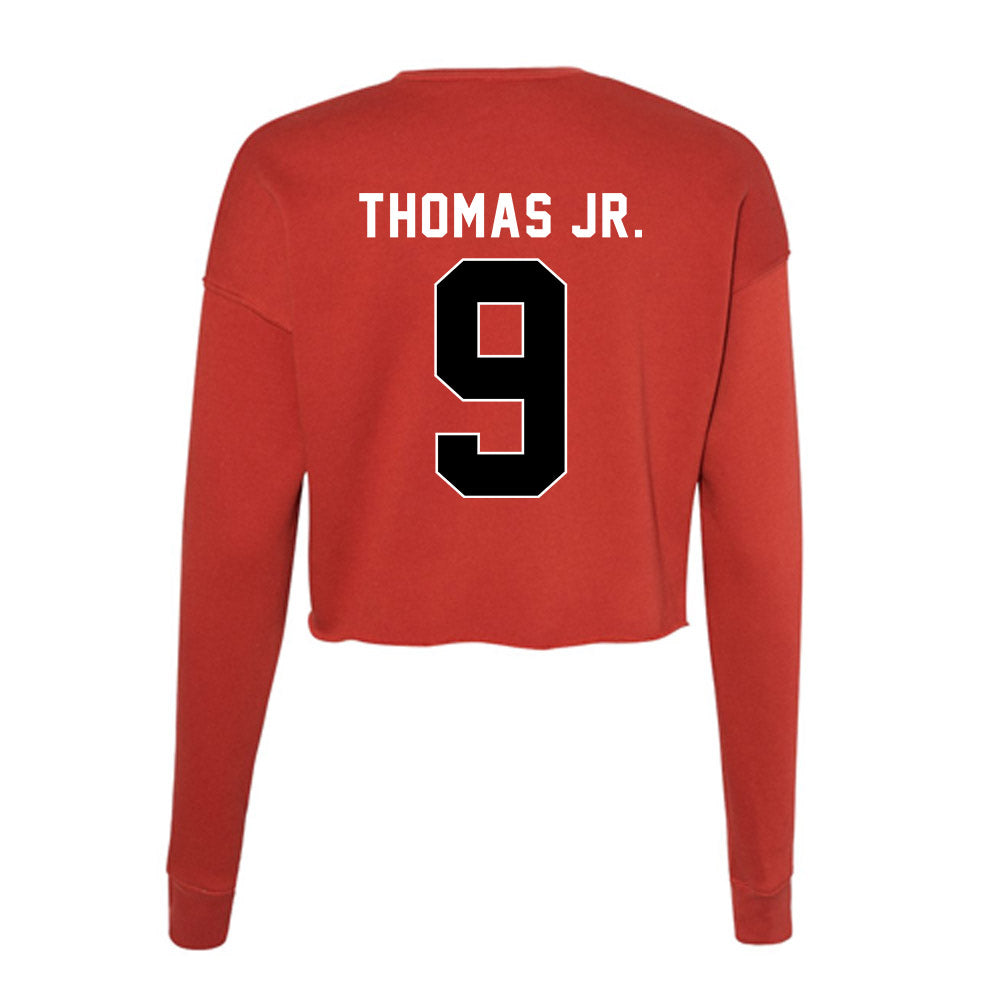 Houston - NCAA Men's Basketball : Dedan Thomas Jr. - Women's Cropped Crew Fleece-1