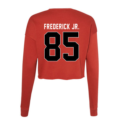 Houston - NCAA Football : Traville Frederick Jr. - Women's Cropped Crew Fleece-1
