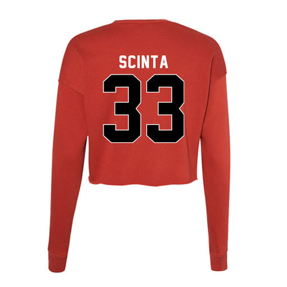 Houston - NCAA Baseball : Christopher Scinta - Women's Cropped Crew Fleece-1