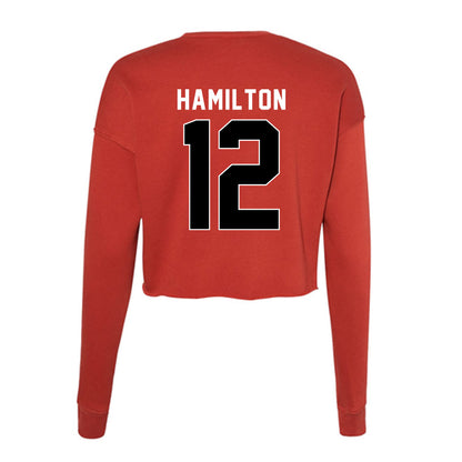 Houston - NCAA Women's Basketball : Kaelyn Hamilton - Women's Cropped Crew Fleece-1