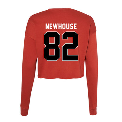 Houston - NCAA Football : Jack Newhouse - Women's Cropped Crew Fleece-1