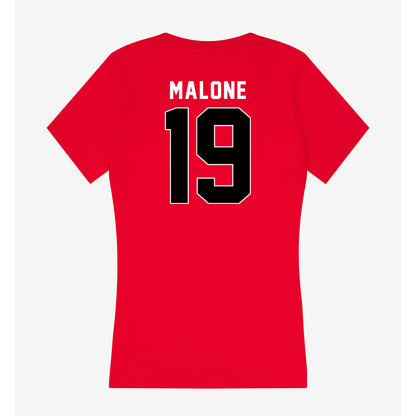 Houston - NCAA Football : Miller Malone - Women's V-Neck T-Shirt-1