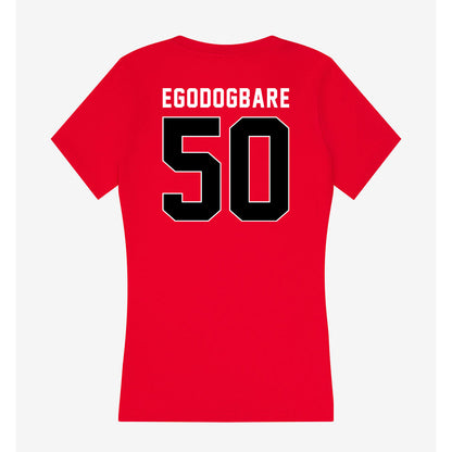 Houston - NCAA Football : Ejiro Egodogbare - Women's V-Neck T-Shirt-1