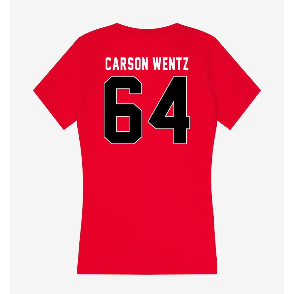 Houston - NCAA Football : Jackson Carson Wentz - Women's V-Neck T-Shirt-1