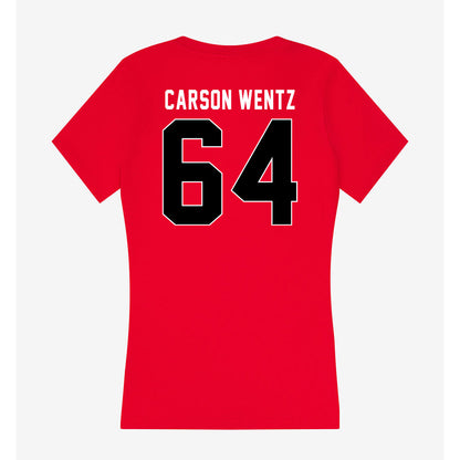 Houston - NCAA Football : Jackson Carson Wentz - Women's V-Neck T-Shirt-1