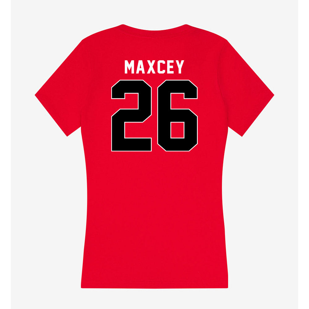Houston - NCAA Baseball : Dylan Maxcey - Women's V-Neck T-Shirt-1