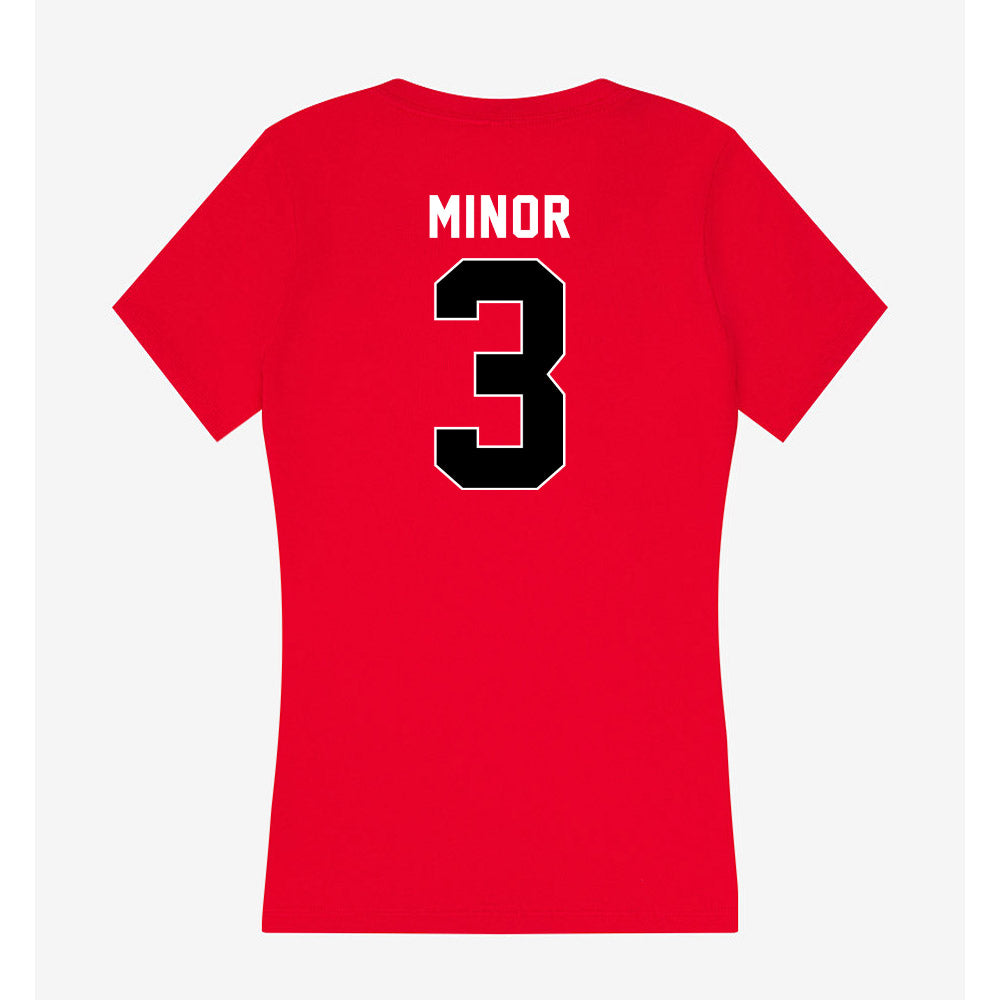 Houston - NCAA Women's Soccer : Samira Minor - Women's V-Neck T-Shirt-1