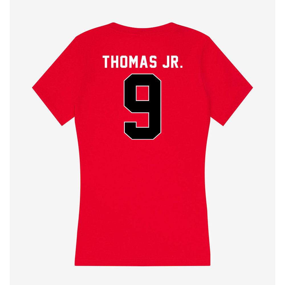 Houston - NCAA Men's Basketball : Dedan Thomas Jr. - Women's V-Neck T-Shirt-1