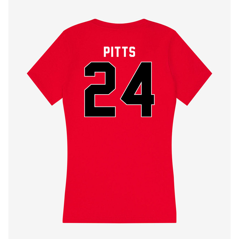 Houston - NCAA Women's Volleyball : Gillian Pitts - Women's V-Neck T-Shirt-1
