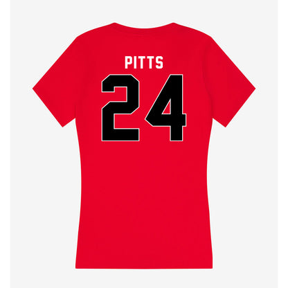 Houston - NCAA Women's Volleyball : Gillian Pitts - Women's V-Neck T-Shirt-1