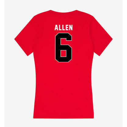 Houston - NCAA Football : Jordan Allen - Women's V-Neck T-Shirt-1