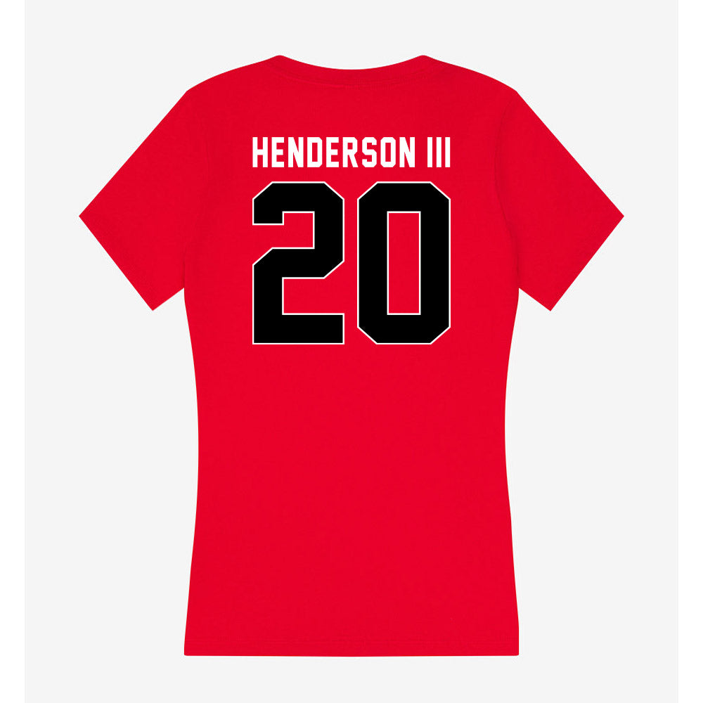 Houston - NCAA Football : James Henderson III - Women's V-Neck T-Shirt-1