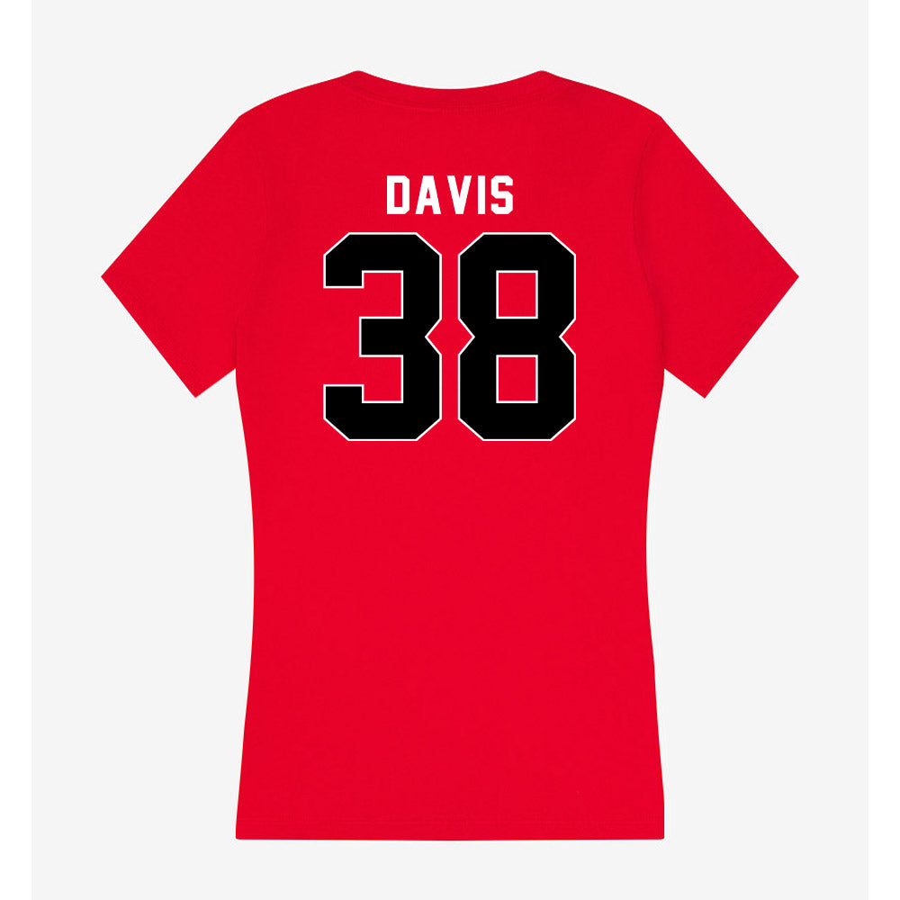 Houston - NCAA Football : Aaron Davis - Women's V-Neck T-Shirt-1