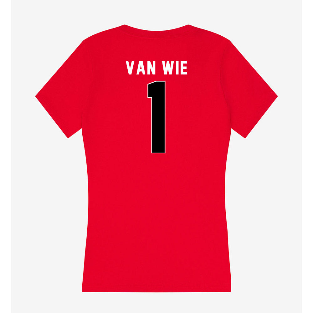 Houston - NCAA Baseball : Will Van Wie - Women's V-Neck T-Shirt-1