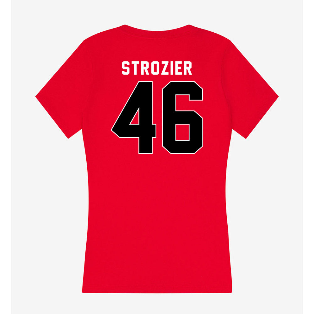 Houston - NCAA Football : Jeffrey Strozier - Women's V-Neck T-Shirt-1