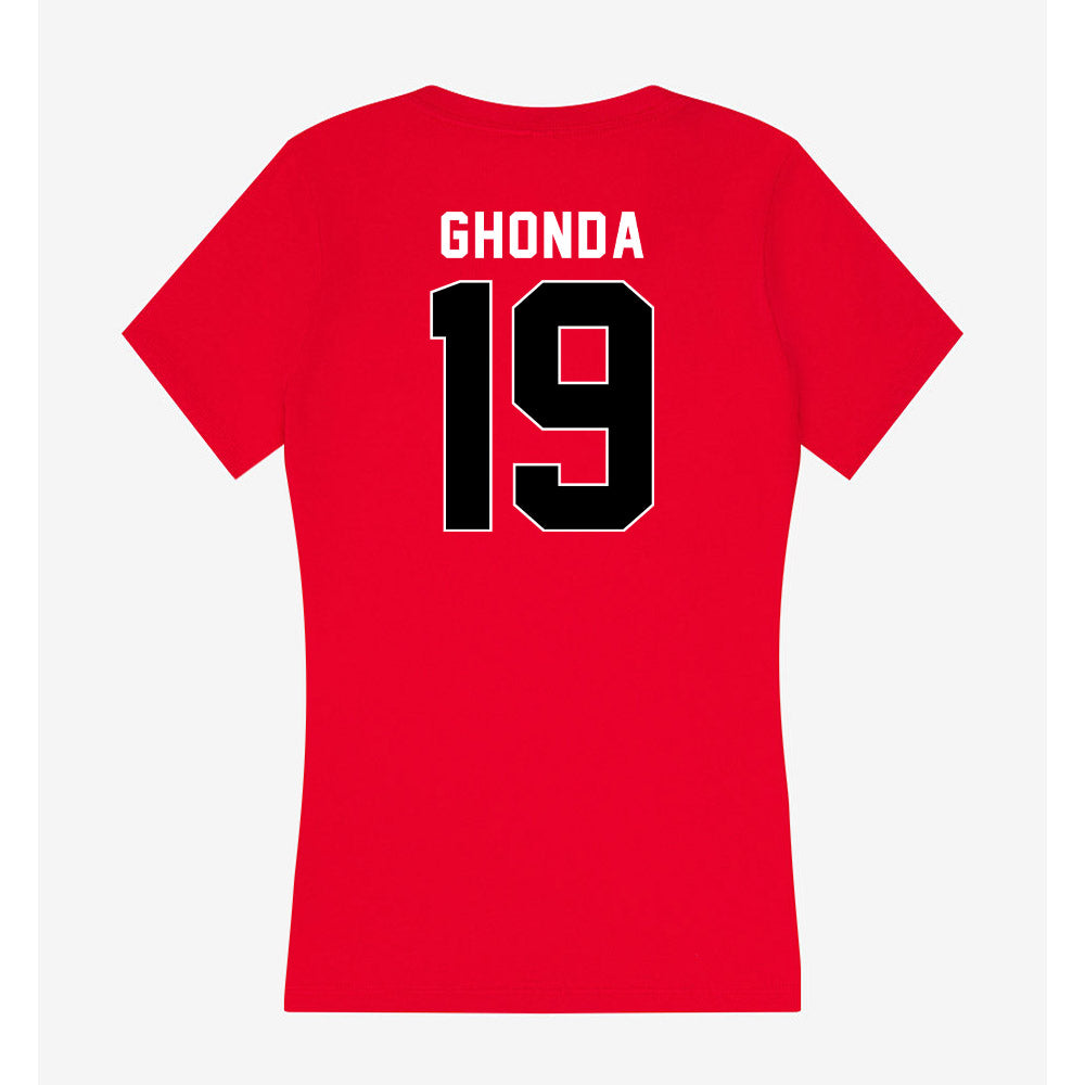 Houston - NCAA Women's Soccer : Adelhia Ghonda - Women's V-Neck T-Shirt-1
