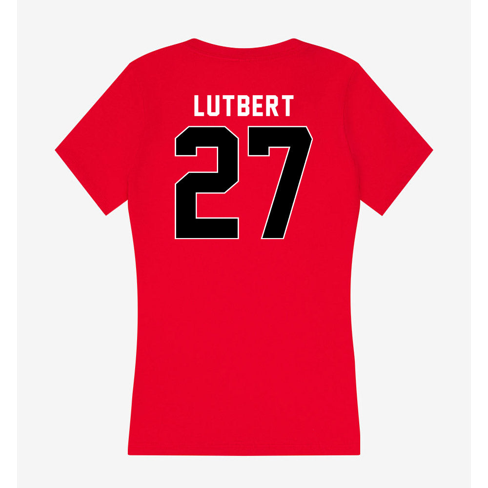 Houston - NCAA Women's Basketball : Elodie Lutbert - Women's V-Neck T-Shirt-1