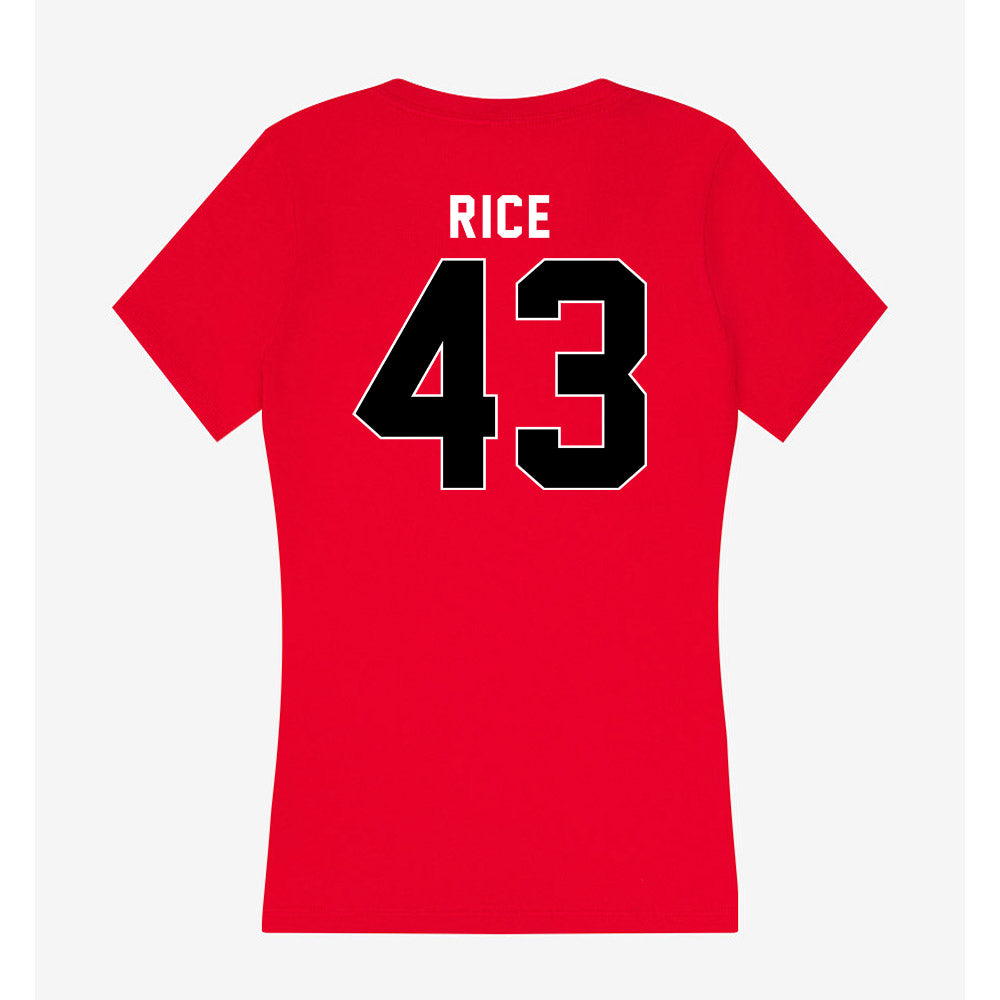 Houston - NCAA Football : Sheldon Rice - Women's V-Neck T-Shirt-1