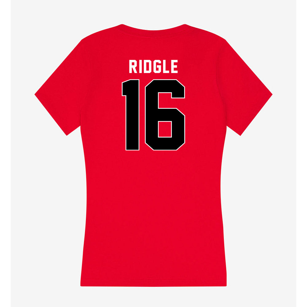 Houston - NCAA Football : Jayshon Ridgle - Women's V-Neck T-Shirt-1