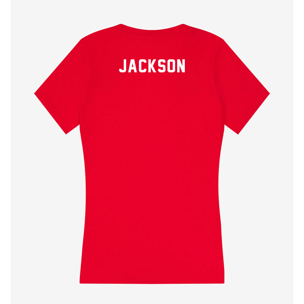 Houston - NCAA Women's Track & Field : Taylor Jackson - Women's V-Neck T-Shirt-1
