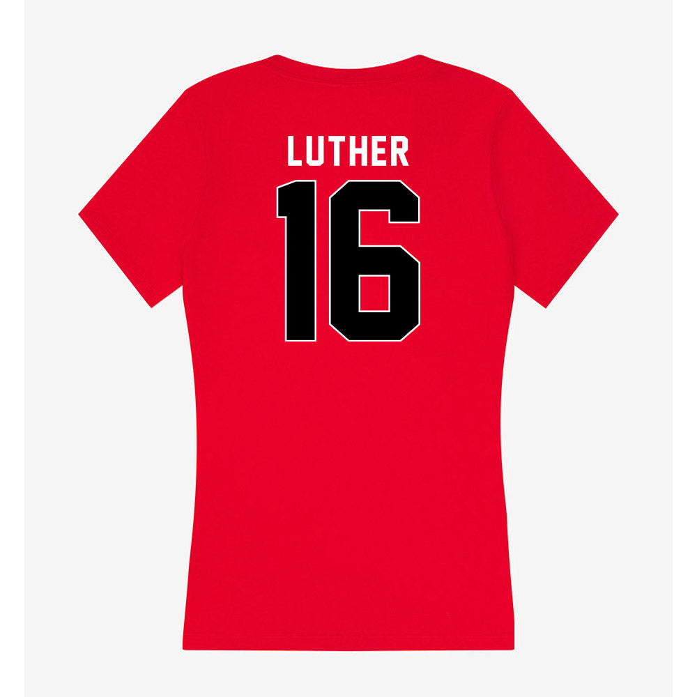 Houston - NCAA Softball : Savanna Luther - Women's V-Neck T-Shirt-1