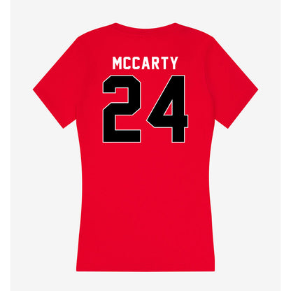 Houston - NCAA Men's Basketball : Chase McCarty - Women's V-Neck T-Shirt-1