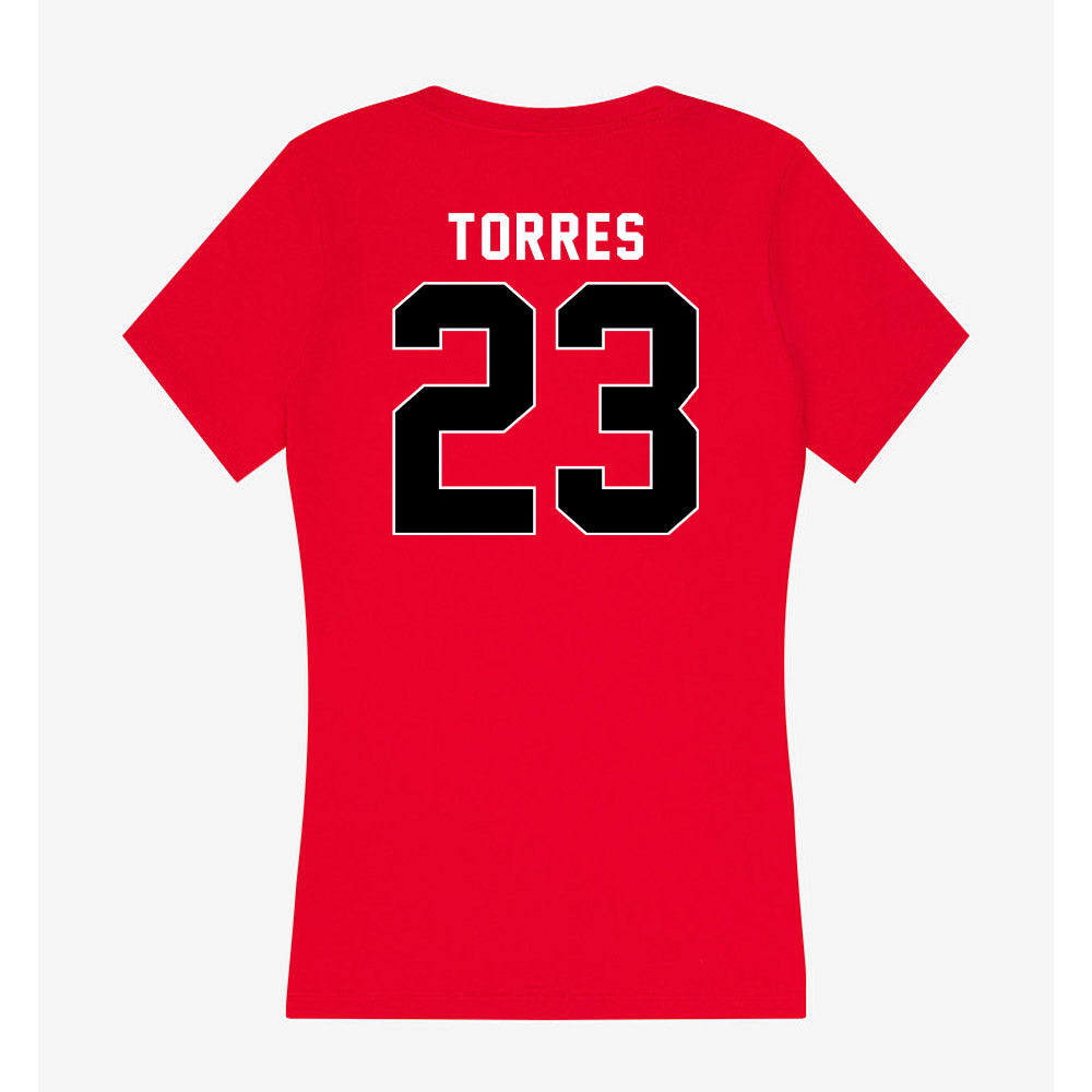 Houston - NCAA Softball : Kaitlynn Torres - Women's V-Neck T-Shirt-1
