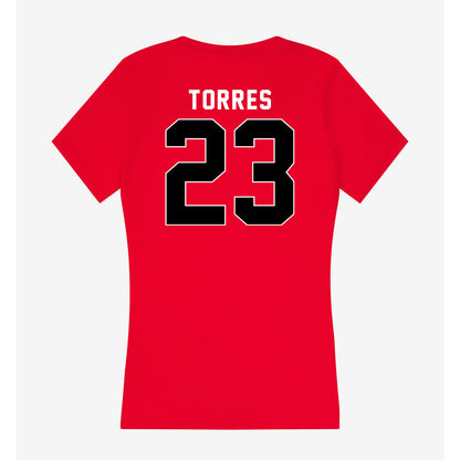 Houston - NCAA Softball : Kaitlynn Torres - Women's V-Neck T-Shirt-1