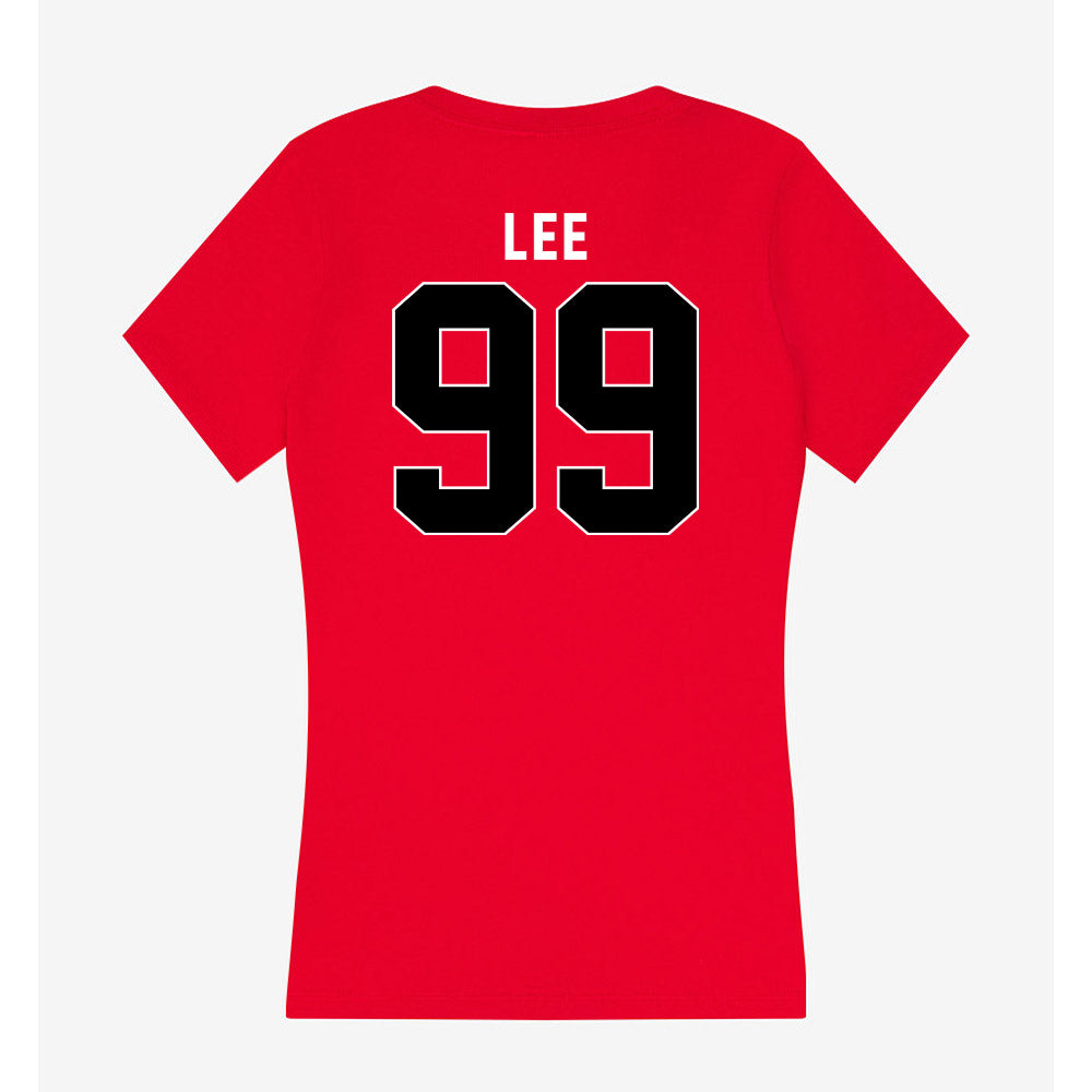 Houston - NCAA Football : Quindario Lee - Women's V-Neck T-Shirt-1