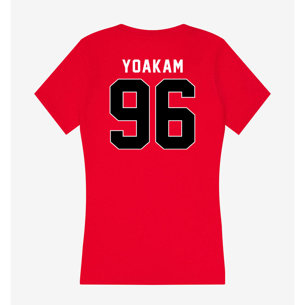 Houston - NCAA Football : Zac Yoakam - Women's V-Neck T-Shirt-1