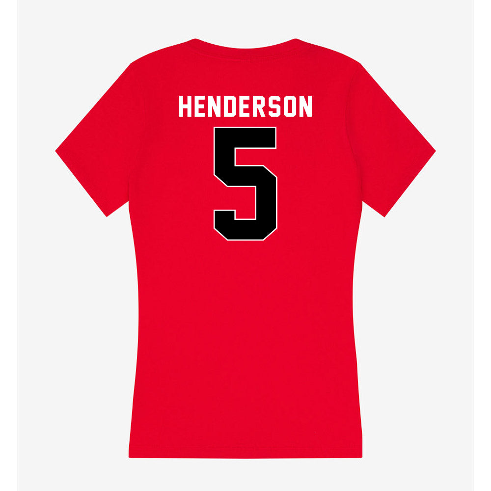 Houston - NCAA Football : Keisean Henderson - Women's V-Neck T-Shirt-1