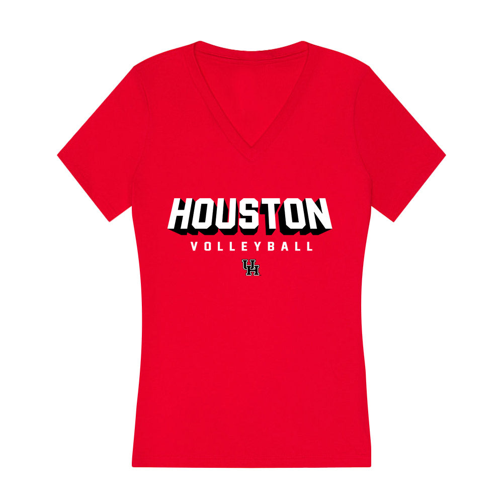 Houston - NCAA Women's Volleyball : Mattea Casale - Women's V-Neck T-Shirt-0