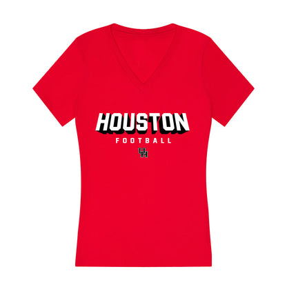Houston - NCAA Football : Miller Malone - Women's V-Neck T-Shirt-0