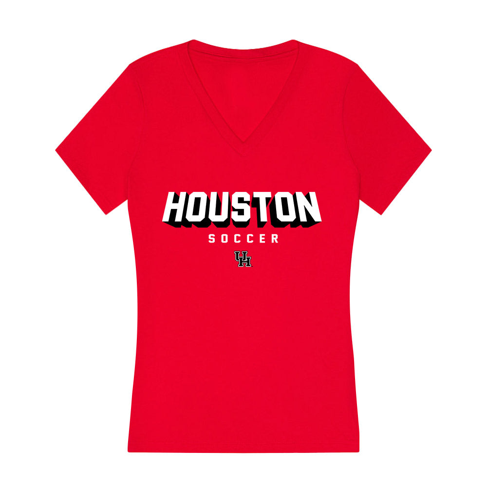 Houston - NCAA Women's Soccer : Laney Gonzales - Women's V-Neck T-Shirt-0