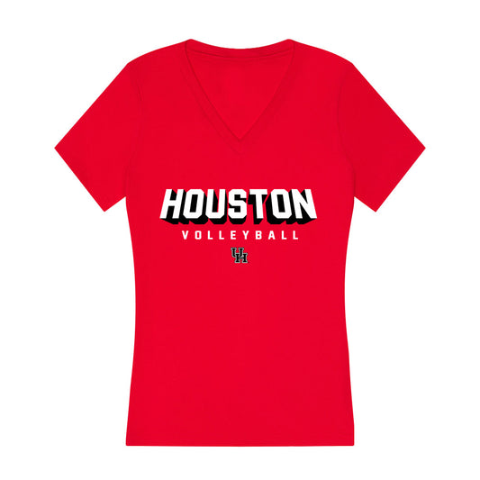 Houston - NCAA Women's Volleyball : tara greenberry - Women's V-Neck T-Shirt-0