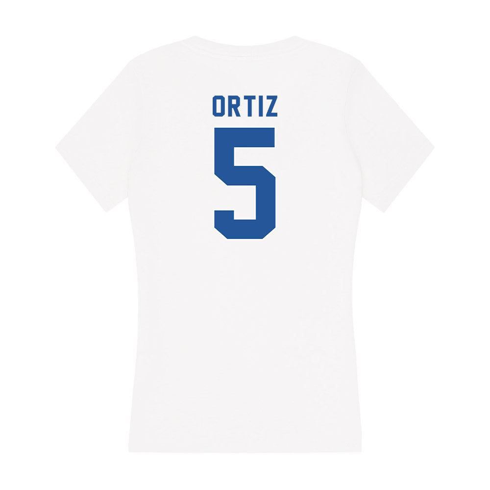 CSU Bakersfield - NCAA Women's Basketball : Nseije Ortiz - Women's V-Neck T-Shirt-1