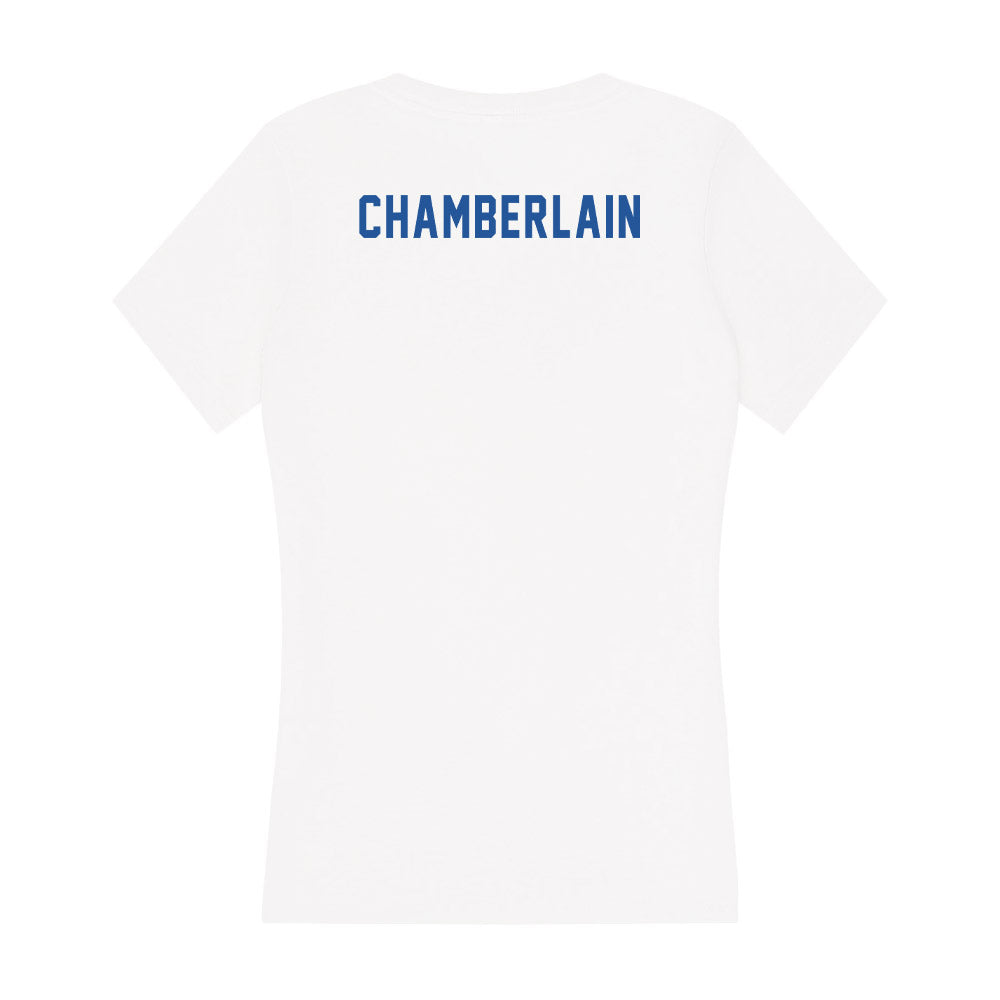 CSU Bakersfield - NCAA Men's Swimming & Diving : Justin Chamberlain - Women's V-Neck T-Shirt-1