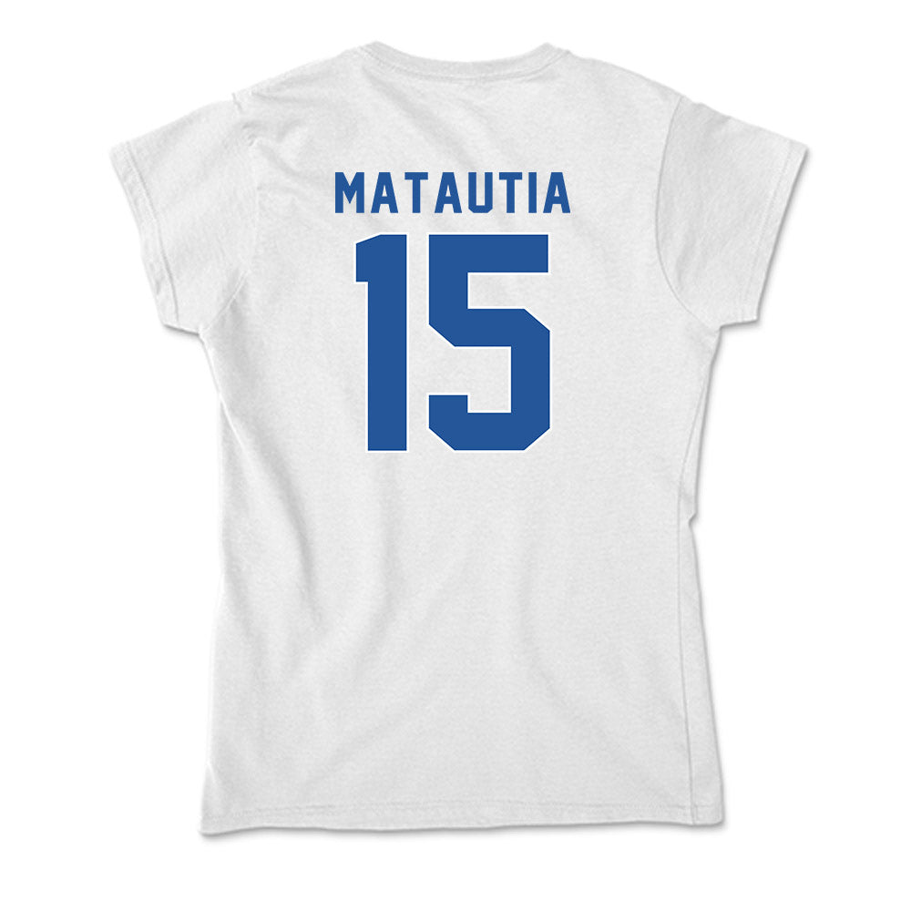 CSU Bakersfield - NCAA Beach Volleyball : Aensley Matautia - Soft Style Women’s T-Shirt-1