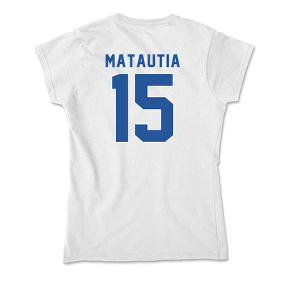 CSU Bakersfield - NCAA Beach Volleyball : Aensley Matautia - Soft Style Women’s T-Shirt-1