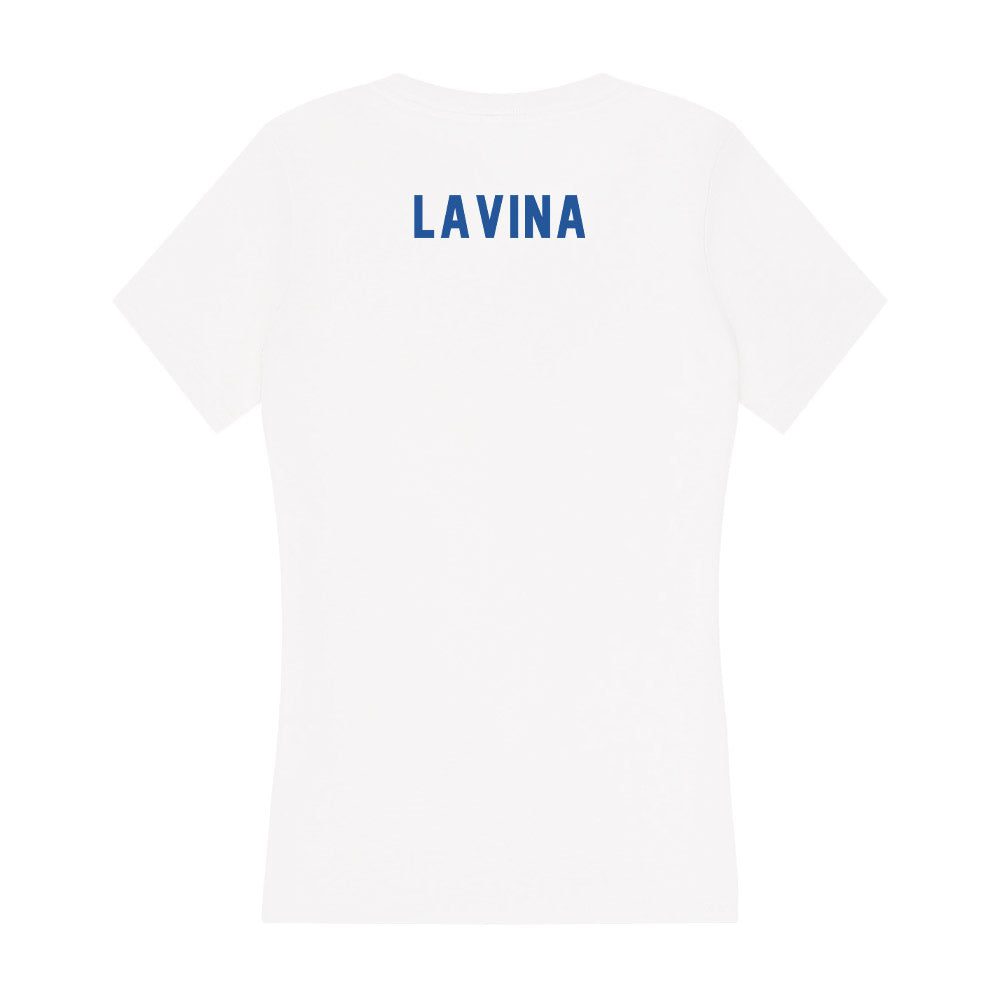CSU Bakersfield - NCAA Men's Track & Field : Ethan Lavina - Women's V-Neck T-Shirt-1