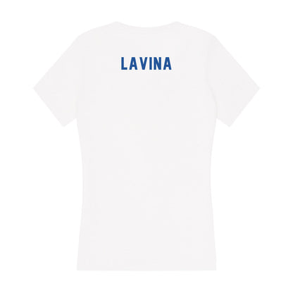 CSU Bakersfield - NCAA Men's Track & Field : Ethan Lavina - Women's V-Neck T-Shirt-1