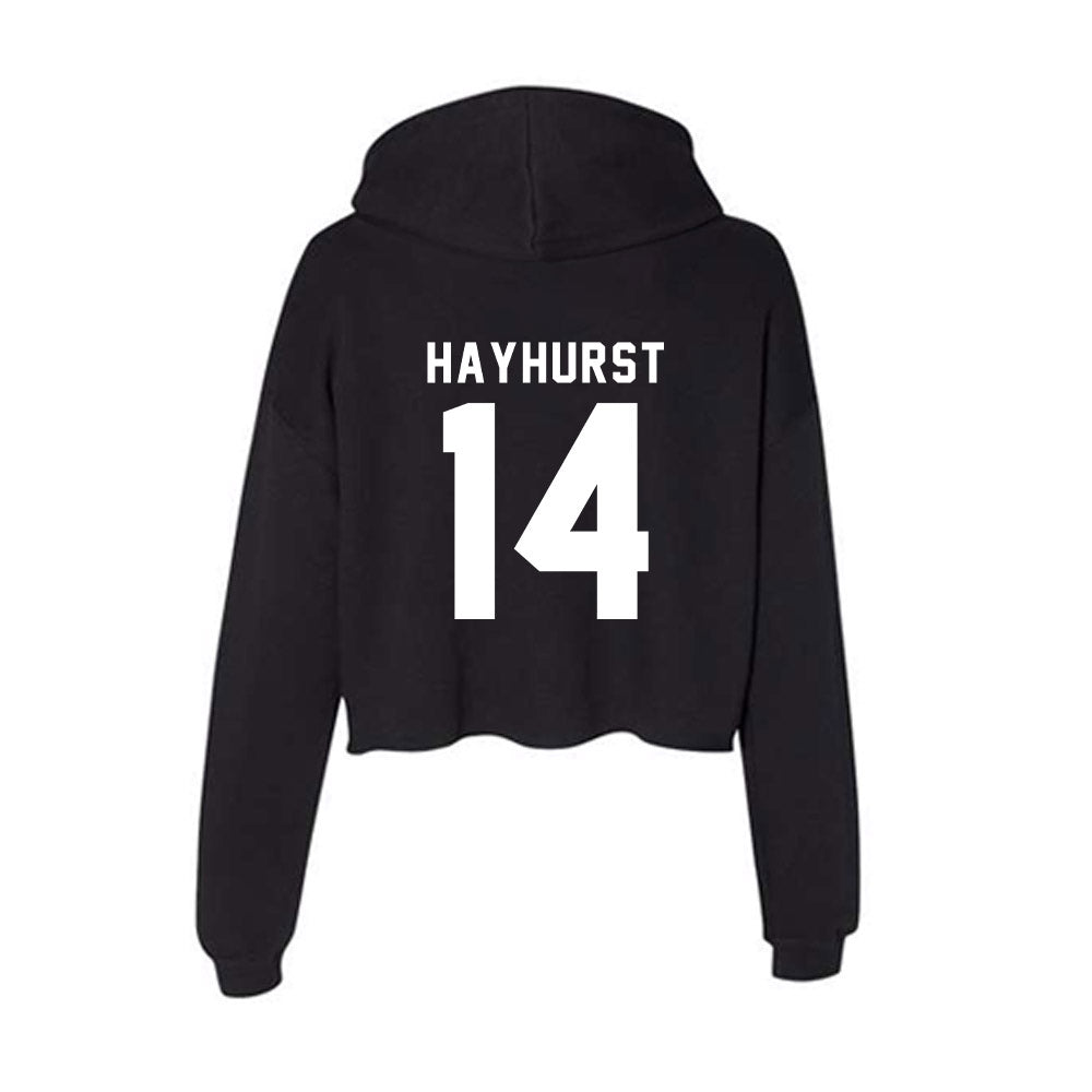 WSU - NCAA Women's Volleyball : Kate Hayhurst - Women's Crop Fleece Hoodie-1