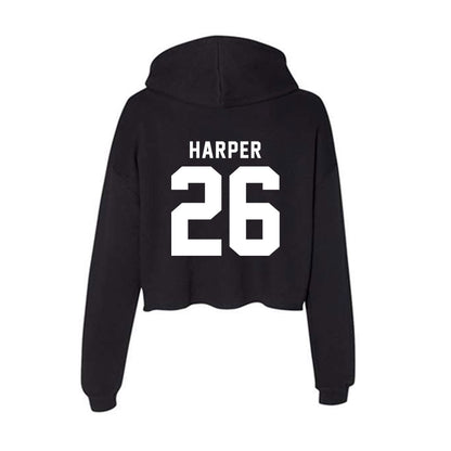 WSU - NCAA Baseball : Owen Harper - Women's Crop Fleece Hoodie-1