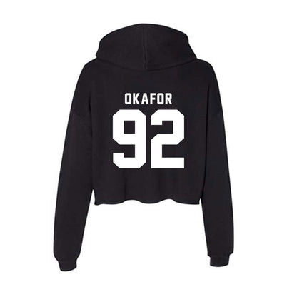 WSU - NCAA Football : Ike Okafor - Women's Crop Fleece Hoodie-1