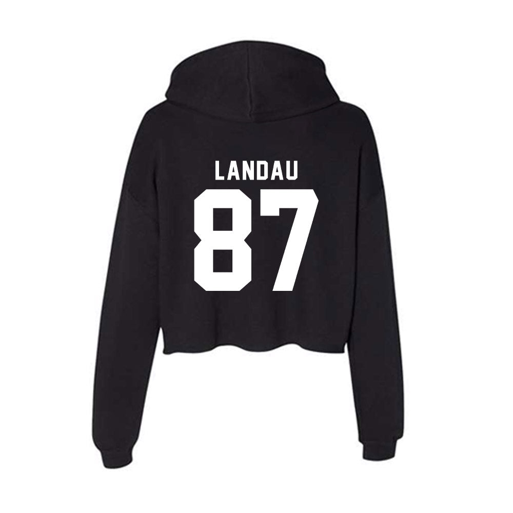 WSU - NCAA Football : Cash Landau - Women's Crop Fleece Hoodie-1