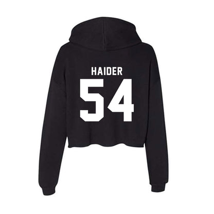 WSU - NCAA Baseball : Rylan Haider - Women's Crop Fleece Hoodie-1