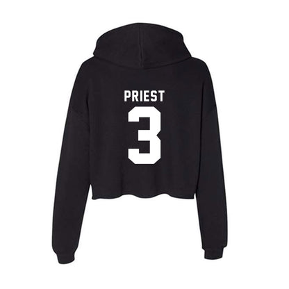 WSU - NCAA Baseball : Matthew Priest - Women's Crop Fleece Hoodie-1