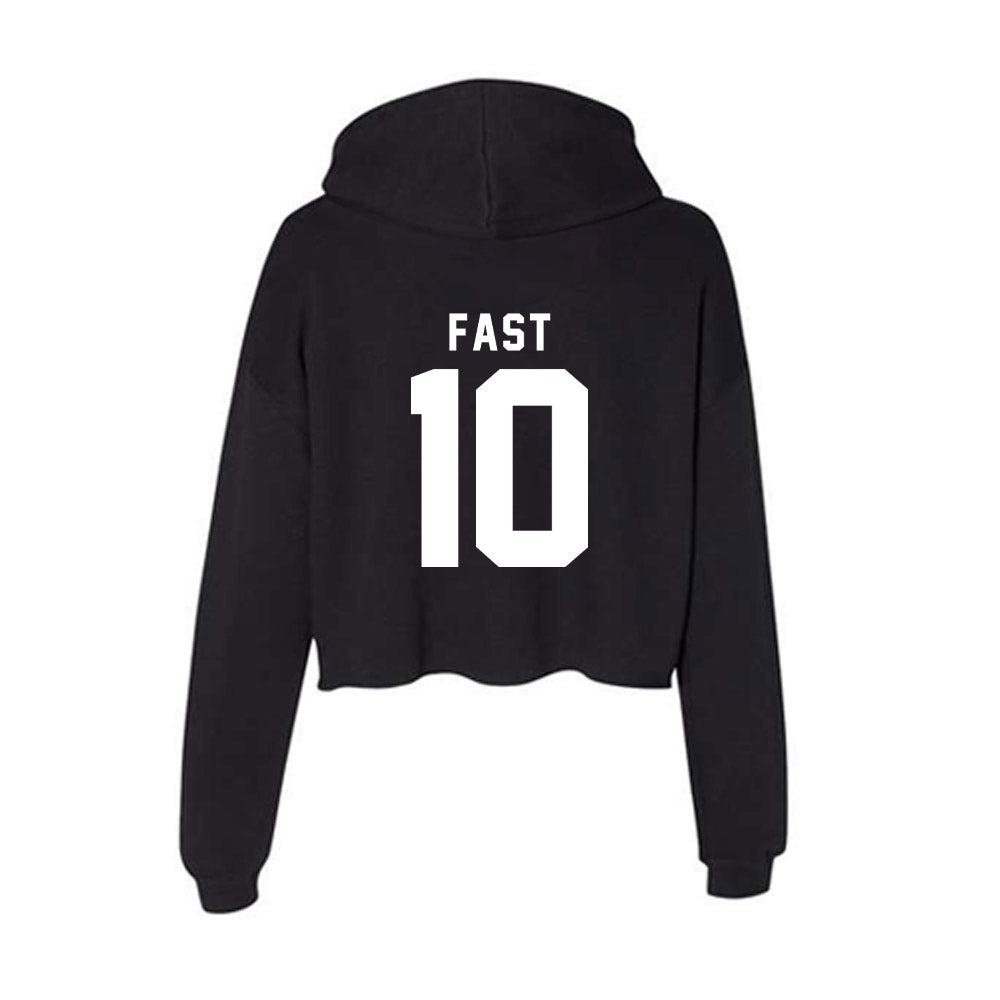 WSU - NCAA Baseball : Taber Fast - Women's Crop Fleece Hoodie-1