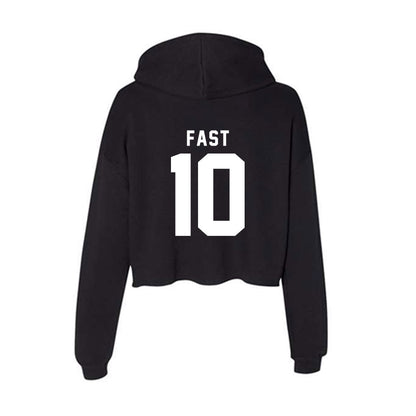 WSU - NCAA Baseball : Taber Fast - Women's Crop Fleece Hoodie-1